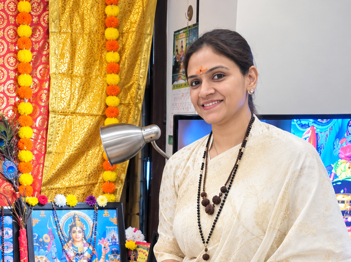 Astrologer Nitika providing a Vedic astrology consultation
