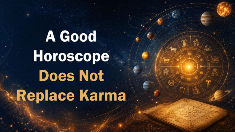 A Good Horoscope Does Not Replace Karma